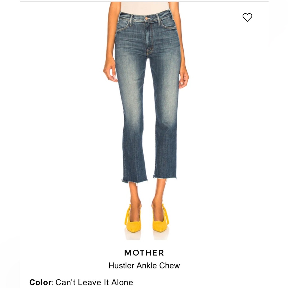 Mother jeans 24 hustler ankle chew can’t leave it alone